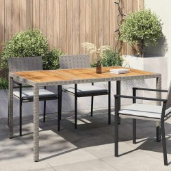 Table de Jardin Gris 150 x 90 x 75 cm polyrotin 555809555809