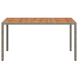 Table de Jardin Gris 150 x 90 x 75 cm polyrotin 555809555809