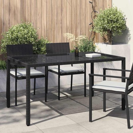 Table de Jardin Noir 150 x 90 x 75 cm polyrotin 555810555810