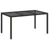 Table de Jardin Noir 150 x 90 x 75 cm polyrotin 555810555810
