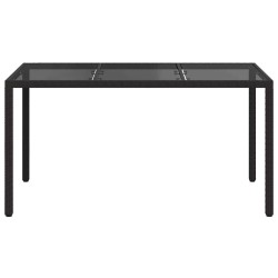 Table de Jardin Noir 150 x 90 x 75 cm polyrotin 555810555810