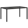Table de Jardin Noir 150 x 90 x 75 cm polyrotin 555810555810