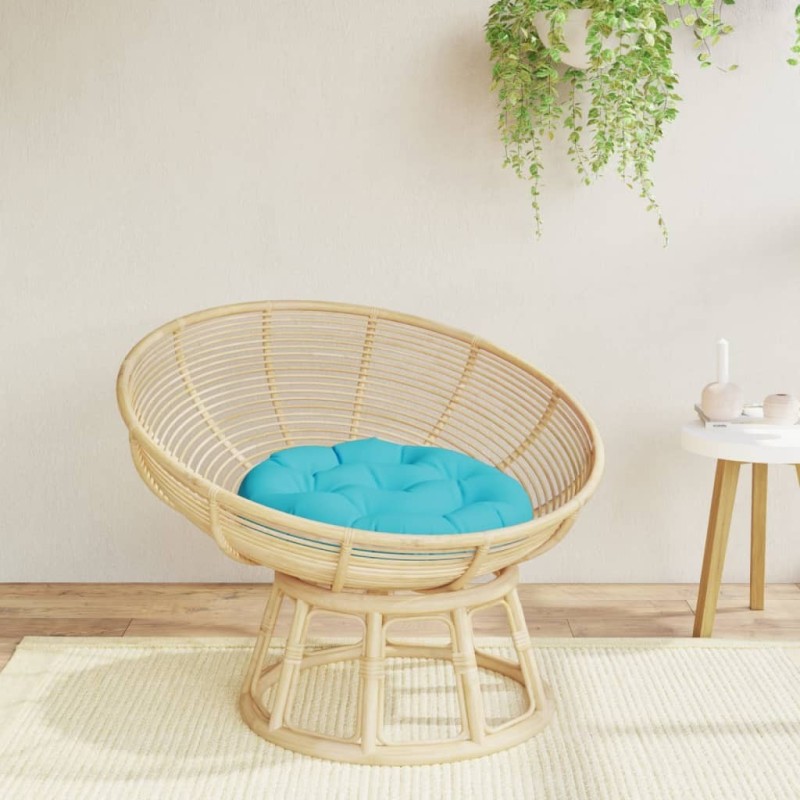 Coussin rond turquoise Ø 60 x11 cm tissu oxford 555811555811