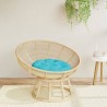 Coussin rond turquoise Ø 60 x11 cm tissu oxford 555811555811