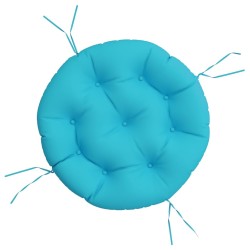 Coussin rond turquoise Ø 60 x11 cm tissu oxford 555811555811
