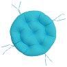 Coussin rond turquoise Ø 60 x11 cm tissu oxford 555811555811