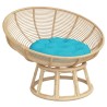 Coussin rond turquoise Ø 60 x11 cm tissu oxford 555811555811