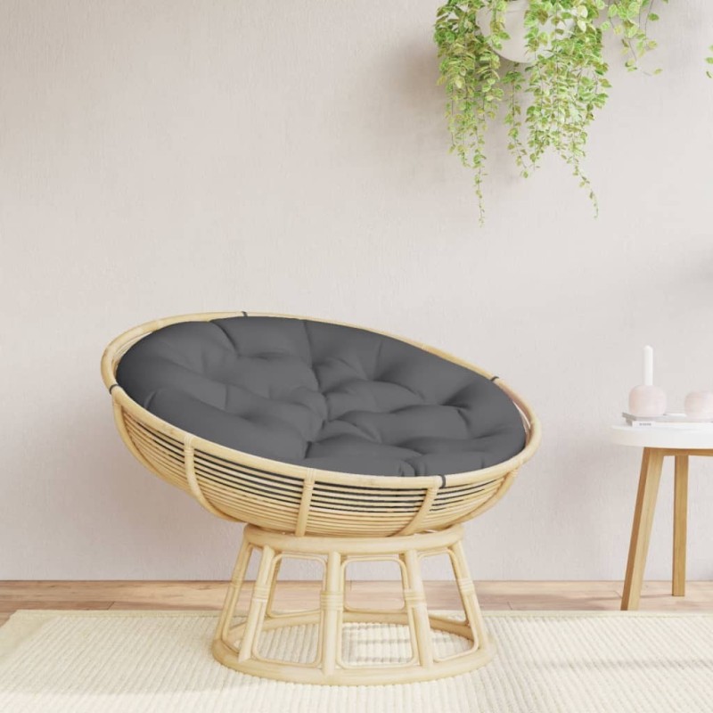 Coussin rond anthracite Ø 100 x11 cm tissu oxford 555812555812