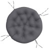 Coussin rond anthracite Ø 100 x11 cm tissu oxford 555812555812
