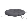 Coussin rond anthracite Ø 100 x11 cm tissu oxford 555812555812