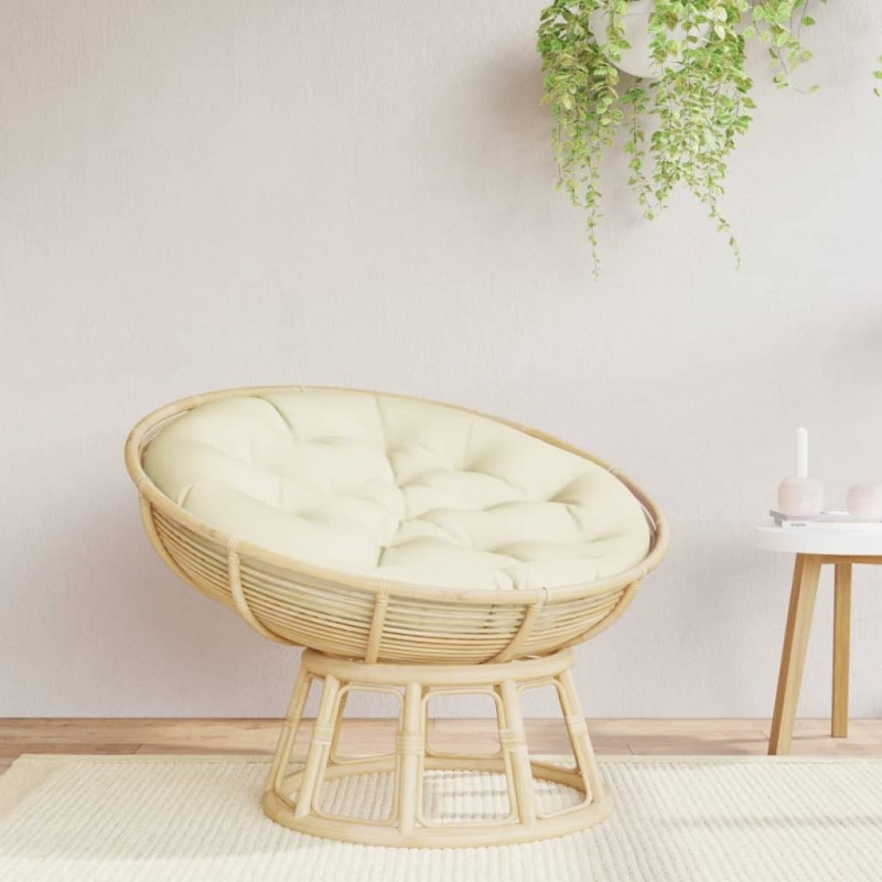 Coussin rond crème Ø 100 x11 cm tissu oxford 555814555814