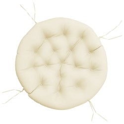 Coussin rond crème Ø 100 x11 cm tissu oxford 555814555814