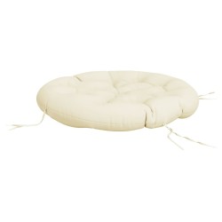 Coussin rond crème Ø 100 x11 cm tissu oxford 555814555814