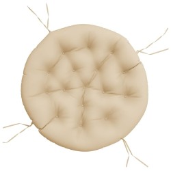 Coussin rond beige Ø 100 x11 cm tissu oxford 555815555815