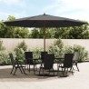 Parasol de jardin avec mât en bois anthracite 400x273 cm 555819555819