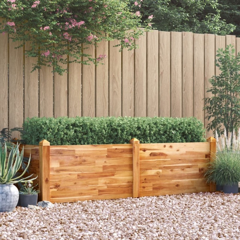 Lit surélevé de jardin 160x60x44 cm bois massif d'acacia 555822555822