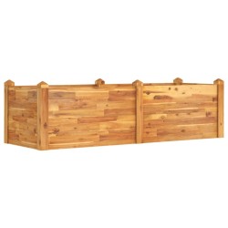 Lit surélevé de jardin 160x60x44 cm bois massif d'acacia 555822555822