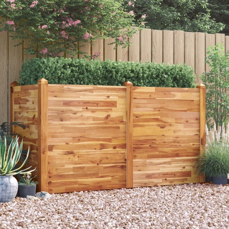 Lit surélevé de jardin 160x60x84 cm bois massif d'acacia 555824555824