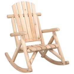 Chaise à bascule de jardin 69x96x101 cm bois massif d'épicéa 555828555828