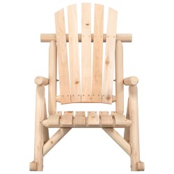 Chaise à bascule de jardin 69x96x101 cm bois massif d'épicéa 555828555828