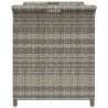 Banc de jardin avec coussin gris 116x46x57 cm résine tressée 555832555832