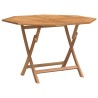 Table pliable de jardin 110x110x75 cm bois massif de teck 555834555834