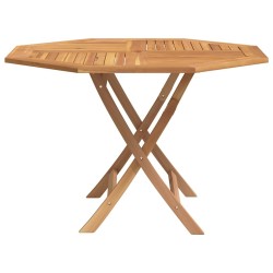 Table pliable de jardin 110x110x75 cm bois massif de teck 555834555834