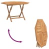 Table pliable de jardin 110x110x75 cm bois massif de teck 555834555834