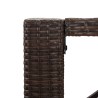 Table de bar et dessus en verre marron 185x80x110 cm poly rotin 555835555835