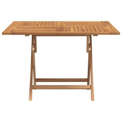 Table pliable de jardin 110x110x75 cm bois massif de teck 555838555838