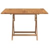 Table pliable de jardin 110x110x75 cm bois massif de teck 555838555838