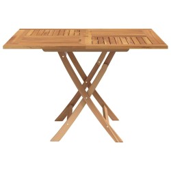 Table pliable de jardin 110x110x75 cm bois massif de teck 555838555838