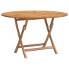 Table pliable de jardin Ø 110x75 cm bois massif de teck 555839555839