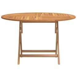 Table pliable de jardin Ø 110x75 cm bois massif de teck 555839555839