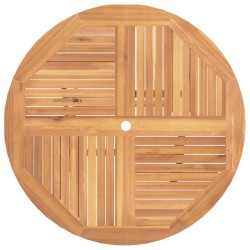 Table pliable de jardin Ø 110x75 cm bois massif de teck 555839555839