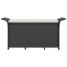 Banc de jardin avec coussin noir 116x46x57 cm résine tressée 555840555840