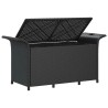 Banc de jardin avec coussin noir 116x46x57 cm résine tressée 555840555840