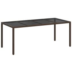 Table de Jardin Marron 190 x 90 x 75 cm polyrotin 555842555842