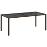 Table de Jardin Marron 190 x 90 x 75 cm polyrotin 555842555842
