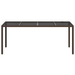 Table de Jardin Marron 190 x 90 x 75 cm polyrotin 555842555842
