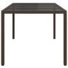 Table de Jardin Marron 190 x 90 x 75 cm polyrotin 555842555842