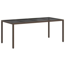 Table de Jardin Marron 190 x 90 x 75 cm polyrotin 555842555842