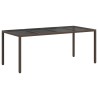 Table de Jardin Marron 190 x 90 x 75 cm polyrotin 555842555842
