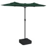 Parasol de jardin à double tête vert 316x145 cm 555844555844