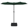 Parasol de jardin à double tête vert 316x145 cm 555844555844