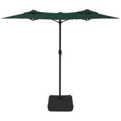 Parasol de jardin à double tête vert 316x145 cm 555844555844