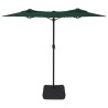 Parasol de jardin à double tête vert 316x145 cm 555844555844