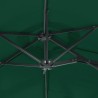 Parasol de jardin à double tête vert 316x145 cm 555844555844
