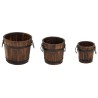 Ensemble de jardinière godet 3 pcs bois massif de sapin 555845555845