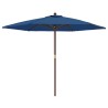 Parasol de jardin avec mât en bois bleu azuré 299x240 cm 555859555859